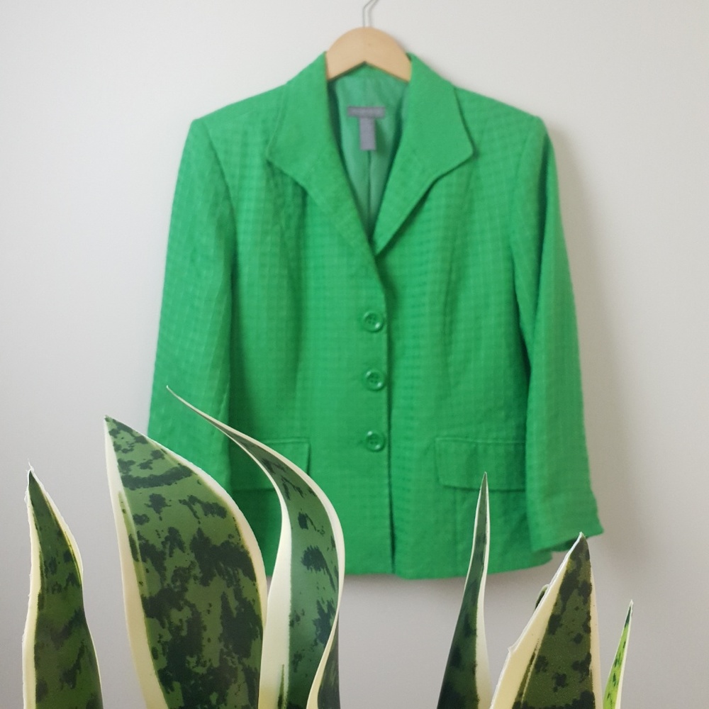 90s Irish Green Blazer Size 14 Large - Picture 3 of 7